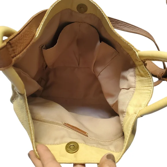 THE SAK Los Feliz Buttercup Pebbled Leather Crossbody|Shoulder Tote| Bag Purse - Picture 11 of 16